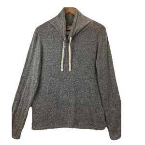 J Crew Womens Medium Gray Cowl Neck Pullover Sweater Pockets Long Sleeve Comfort
